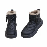 Waterproof Short Platform Snow Boots Stylish Design Platform Snow Boots Side Zipper for Young Adults, Snowy Weather, Outdoor, Casual Outings