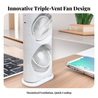 Oscillating Function USB Air Cooler Humidifier 3 Speed Settings Portable Misting Fan Compact Design for Office, Bedroom, Dorm Room