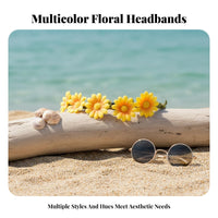 Korean Style Wildflower Floral Headband, Floral Hairband for Holiday Events, Beach Vacation, Bridal Hair Decoration