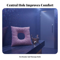 Massage Headrest for Bed Mattress Face Down Pillow for Table, Breathable Cushion with Hole for Beauty Salon Spa