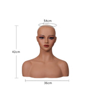PVC Mannequin Bust Smooth Surface Display Head Bust Stable Base for Photo Photography