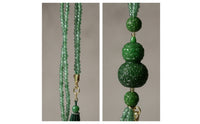 Pendant Necklace with Tassel Vintageretro-Chic Layered Beaded Necklace Faceted