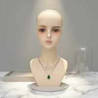 Hairpiece Display Head Makeup Practice Realistic Female Head Model Sturdy Base for Shop