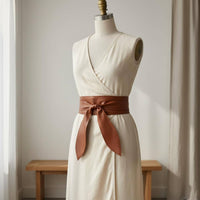 Long Waist Tie Belt Soft Fashion Accessory Elegant for Dress Outfits