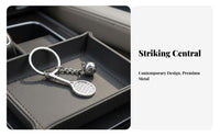Zinc Alloy Rotating Sports Ball Keychain Creative Gift Rotatable Basketball Keyring Long-Lasting Metal for Men, Backpack Decoration
