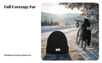 Ear Protection Balaclava Knit Hat Windproof 2 in 1 Balaclava Beanie Thermal for Cyclists, Outdoor Enthusiasts, Winter Sports, Skiing, Hiking