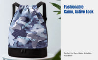 Sports Bag, Swim Bag, Unisex, Dry Wet Separation, Shoe Pocket, Portable, Gym
