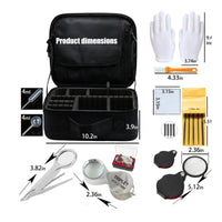 Carrying Case with Foam Dividers Adjustable Jewelry Testing Kit Comprehensive