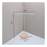 Necklace Stand Wood Base Bracelet Display Rack Easy to Assemble for Market Stall