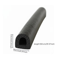 D Shaped Silicone Strip Dust Proof Hollow Silicone Seal Soundproof for Workshop