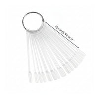 50 Pieces Nail Sample Sticks with Loop Clear Manicure Accessory Lightweight