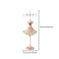 6 Pieces Princess Mannequin Jewelry Stand Gift Idea Accessory Storage Lace Trim