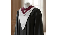 V-Neck Honor Stole Gender-Neutral Design Two-Tone Graduation Stole