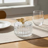 Crystal Candy Bowl Elegant Design Decorative Lidded Container for Party, Wedding