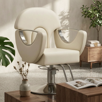 Hydraulic Styling Chair Padded Salon Styling Chair Metal Inserts