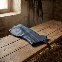 Equestrian Boot Cover Dark Blue Riding Boot Cover Snap Closure