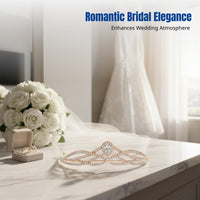 Stylish Headband, Bridal Tiara Hair Accessory, Alloy with Zirconia, Elegant Wedding Photo Prop