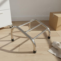 Salon Footrest Curved Stainless Steel Footrest Practical Salon Chair Foot Rest