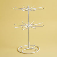 Rotating Jewelry Stand Two-Tier Rotating Bracelet Holder Freestanding