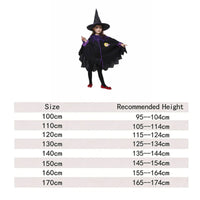 Girl's Witch Costume Role-Playing Witch Costume Set for School Play, Girls, Kids