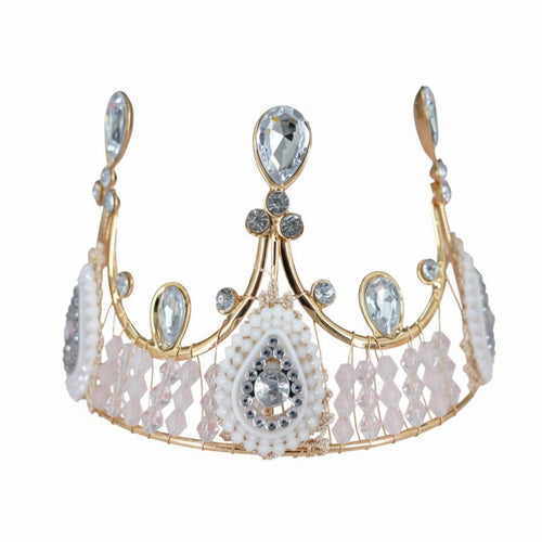 Bridal Crown Handmade Bridal Headpiece Crystal Queen Crown Luxurious Design Vintage Design Tiara Sparkling for Weddings, Wedding