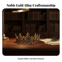 Colorful Crystal Crown Handmade Multicolored Crystal Crown Baroque Crystal Stone Tiara Headpiece for Entertainers, Weddings