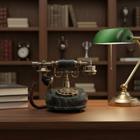 Jade-Tone Wireless Phone Decorative Piece Retro Tabletop Telephone