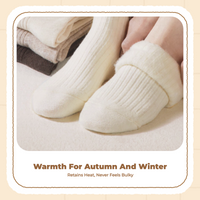 Wool Tube Socks, Women's, Thick, Odor Resistant, Winter