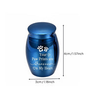 Mini Pet Ashes Urn Waterproof Aluminum Pet Cremation Jar Engravable