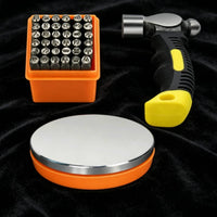 Jewelry Stamping Tool Kit Ergonomic Rubber Handle for Crafters, Beginners