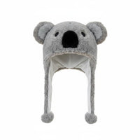 Fuzzy Koala Earflap Hat Ear Protection Koala Fuzzy Hat Warm for Parties, Outdoor