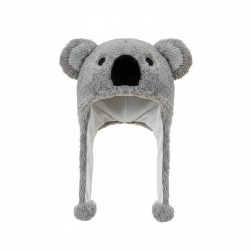 Fuzzy Koala Earflap Hat Ear Protection Koala Fuzzy Hat Warm for Parties, Outdoor