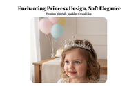 Girls Crystal Crown Sparkling St Single Princess Tiara Childrens Birthday Headpiece Elegant Design Girls Pageant Crown