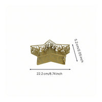 Star-Shaped Serving Dish Cutout Sides Metal Star Tray Patterned
