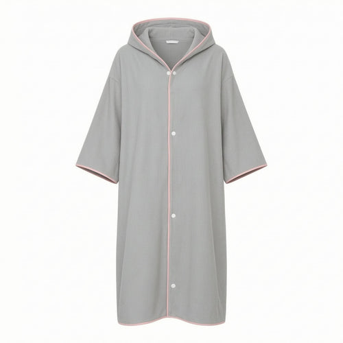Hooded Swim Cover up Striped Hooded Cover-up Robe Fast-Drying for by the Water