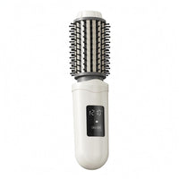 Cordless Curling Brush Evenly Spaced Bristles Heated Barrel Brush Rounded Handle