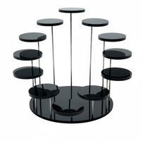 Multi Tier Display Stand Versatile Use Round Cupcake Stand for Trade Exhibition