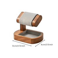 Watch Organizer with Tray Wooden Timepiece Stand with Tray Padded for Enthusiasts, Collectors, Dressing Table, Retail Showcase, Boutique Counter