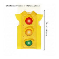 Traffic Light Costume Vest Vibrant Colors Dress-up Wear Comfortable for Children
