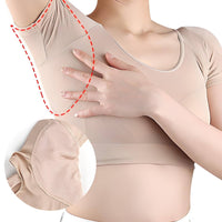 Cotton Shoulder Pad Top Summer Wear Underarm Sweat Shirt Breathable for Women
