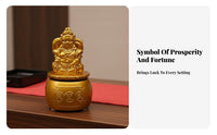 God of Wealth Statue Alloy Cai Shen Statue for Shopkeepers, Business Owners, Shop Opening, Office, Front Desk