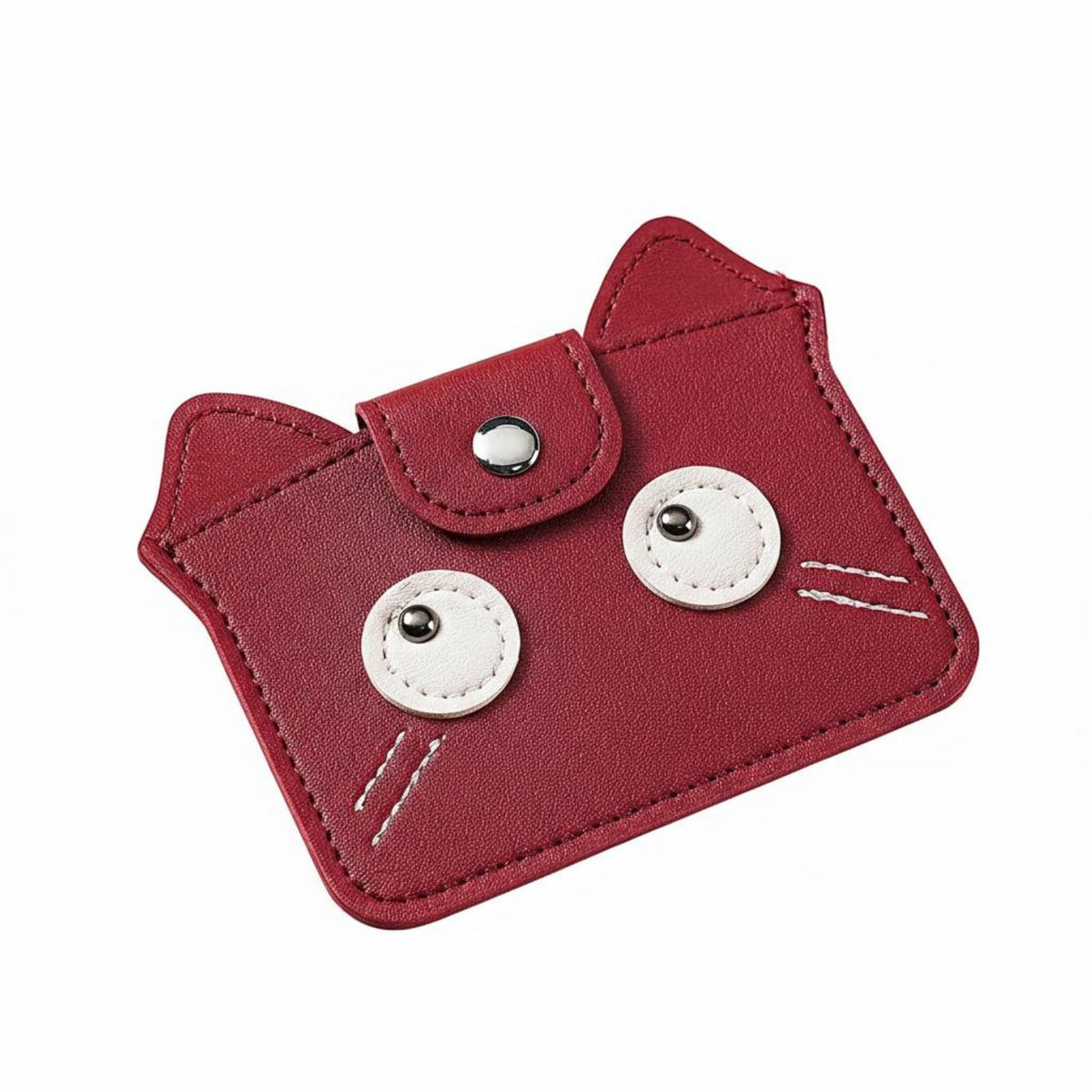 PU Leather Cat Coin Purse Compact Size Kitty Card Wallet Portable for Women, Students, Daily Use, Shopping, Handbag Organization
