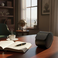 Single Watch Travel Case Soft Suede Lining Leather Watch Roll Individual Accessory Storage Flat Bottom Design for Travelers