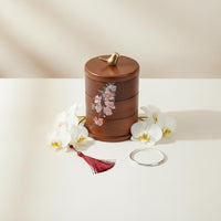 3-Tier Rotating Jewelry Box Solid Wood Stackable Trinket Holder Sturdy &