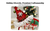 Christmas Hat Headband Cute Mini Santa Hat Hair Hoop Christmas Hair Hoop Photo Prop Festive Party Headwear Universal Fit