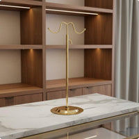 Handbag Display Stand Minimalistic Metal Handbag Stand Compact Bag Holder Rack