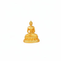 Miniature Golden Buddha Statue Feng Shui Sitting Buddha Statue Serene for Travel