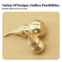 Three-Section Gourd Decoration Polished Finish Openable Brass Wu Lou Brass Gourd Trinket Handmade Individual Accessory
