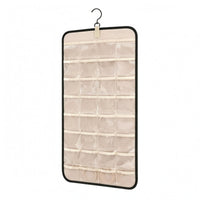Hanging Jewelry Organizer Grid Pockets Clear Pocket Jewelry Organizer Portable