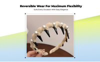 Crystal Wave Headband, Plush, Thin, Comfortable